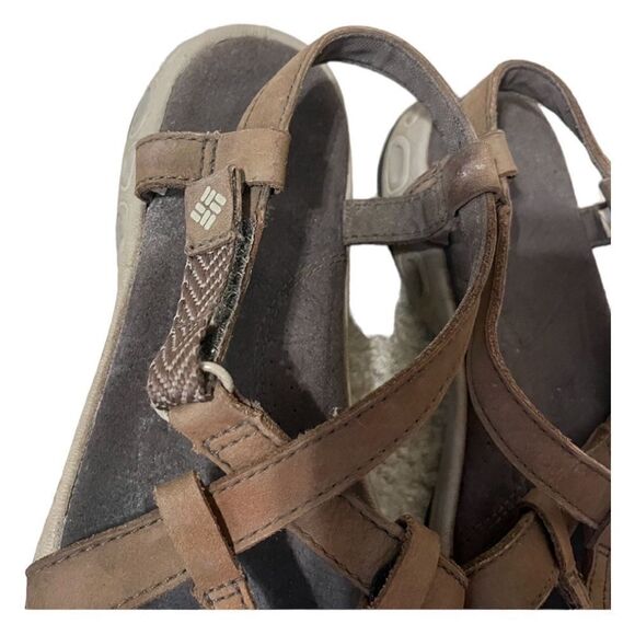 Columbia 7 hiking sandals women’s light brown GUC Velcro adjustable outdoor - Picture 2 of 8